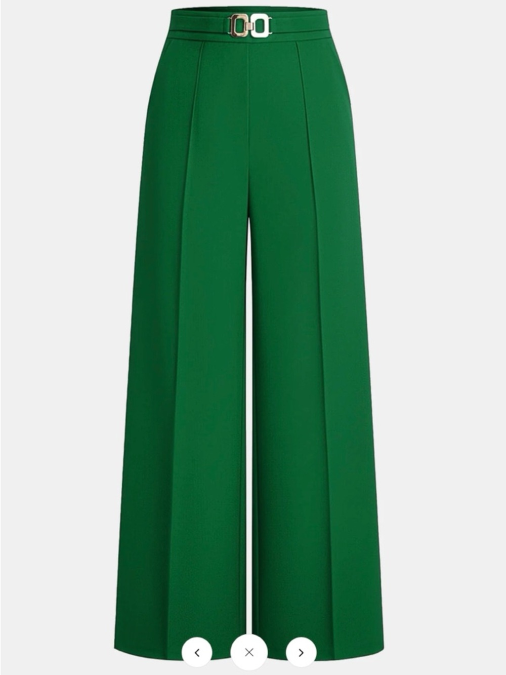 Commense Metal Link High Waist Regular Fit  Pants XL